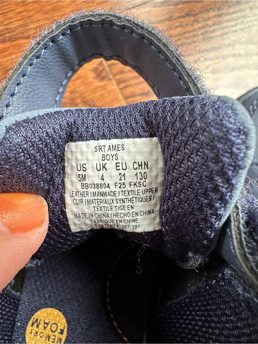NWOT Stride Rite Ames Navy and Gray Boot/Sneakers with Yellow Accent